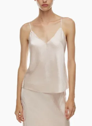Aritzia Babaton Satin Cream Cami thumbnail 1