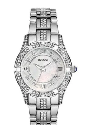 Bulova Woman’s Sterling Silver & Swarovski Watch thumbnail 1