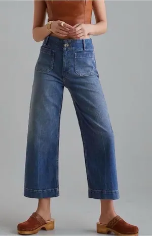 Anthropologie Pilcro The Skipper wide leg Jean Sz 26 thumbnail 1