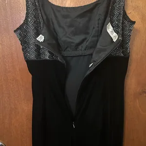 Vintage Scala 100% Silk‎ Formal Gown With Velvet and Sequins Size Medium thumbnail 6