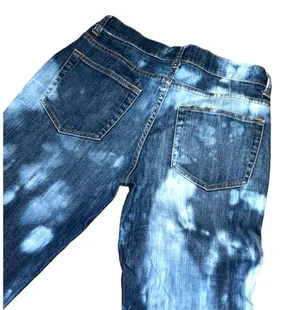 Garnet Hill 28 Bootcut Bleached Tie dye Jeans thumbnail 4