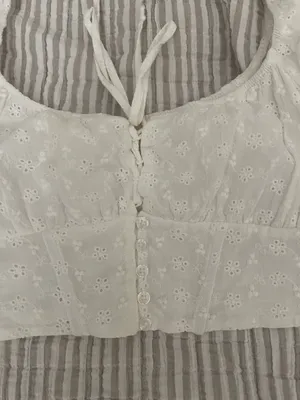 PacSun LA Hearts Cropped Eyelet Top thumbnail 3