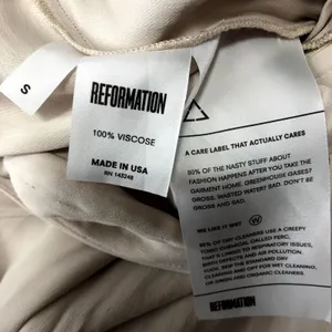 Reformation Tan Pleated Wide Leg Pants Womens Size S‎ Quiet Luxury Minimal thumbnail 7
