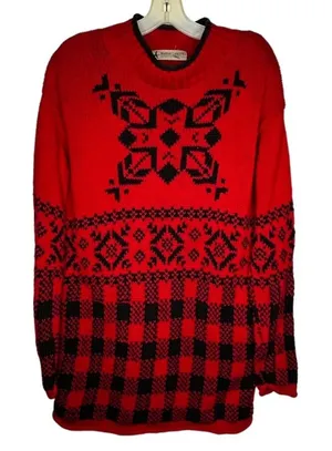 Vintage Marsh Landing Thick Snowflake Red‎ Sweater thumbnail 1