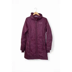 Columbia Omni-Heat Purple Lightweight Jacket Women’s M Hooded Insulated Coat thumbnail 2