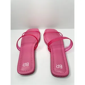 BP Viola Pink Jelly Double Strap Square Toe Slide‎ Sandals Womens 7.5M thumbnail 6