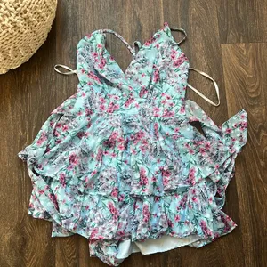 O. Vianca Blue Floral Dress thumbnail 1