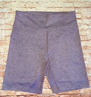 High-Waist Women’s Bike Shorts in Heather Lavender Gray thumbnail 1