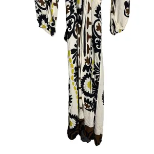 Zara White Floral Print Boho Blogger Favorite Resortwear Wrap Maxi Dress XS thumbnail 7