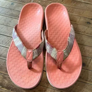 Vionic pink sequin strappy ortho comfortable size 9.5 sandals thumbnail 1