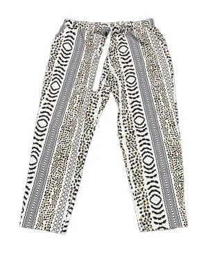 JOSIE NATORI Lounge Pull On Boho Patterned DRAWSTRING PANTS SIZE L thumbnail 1