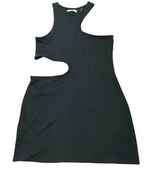 Abercrombie & Fitch Black Ribbed Cutout Mini Dress XL NWT thumbnail 1