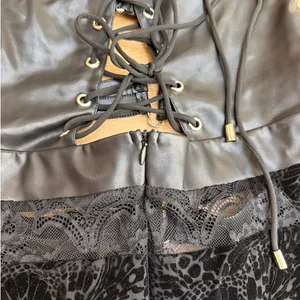 Outcast Jumpsuit Lace Cutout Halter Macy Size L Black thumbnail 7