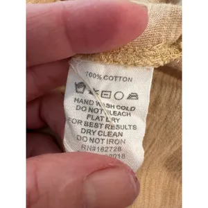 VOY Midi Dress S Tan Slub Knit Layered Raw Hem Boho Lagenlook Earthy Neutral thumbnail 6