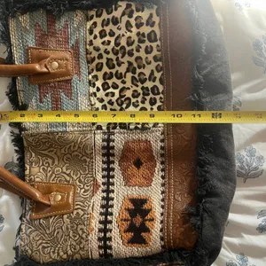 Myra Telluride‎ Tote Southwestern Aztec Animal Print Canvas Bag thumbnail 8