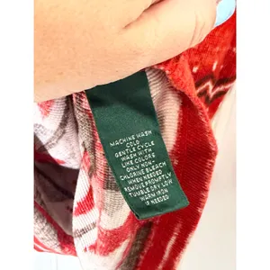 Lauren Ralph Lauren Active Red Southwestern Quarter Zip Cotton Pullover Small thumbnail 7
