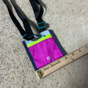 Lululemon Easy Access Crossbody Bag‎ Magenta Neon Yellow Small Travel Pouch thumbnail 3
