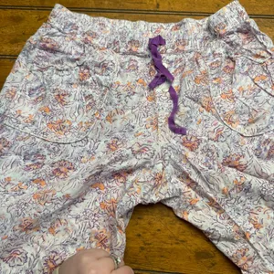Victoria's Secret Floral Lounge Pants Pajamas Drawstring Waist Size S/P‎ thumbnail 3