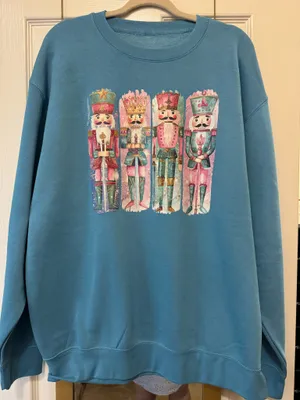 NWOT "Nutcracker" Sweatshirt XL Blue thumbnail 1
