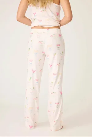 NEW P.J. Salvage Pretty Punch cocktail Pajama Set Baby Pink Stripe Size S thumbnail 10