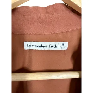 Abercrombie & Fitch Rust Brown Deep V-Neck Cutout Short Sleeve Mini Dress Size M thumbnail 3