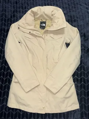 The North Face HyVent Waterproof Rain Trench Belted Jacket Womens Size Xsmall thumbnail 1