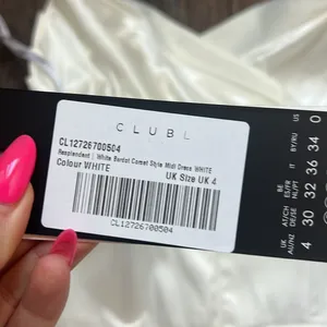 Club L White Bardot Corset MIDI Dress thumbnail 5