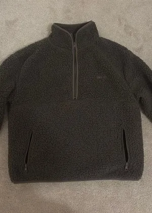 SKIMS Teddy Pullover Half-Zip Sweatshirt Amethyst thumbnail 1