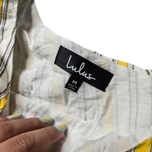 Lulus High Tide Yellow Striped One Shoulder Midi Dress‎ thumbnail 4