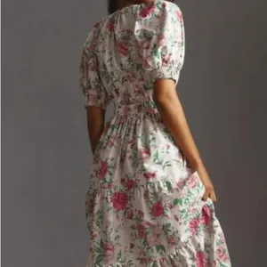 ANTHROPOLOGIE The Somerset Puff Sleeve Edition Floral Rose Printed Dress Size: S thumbnail 3