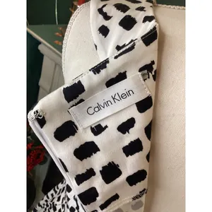 Calvin Klein Fit and Flare Dress SZ Small Black White Abstract Print‎ Excellent thumbnail 4