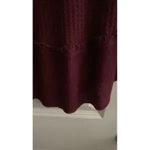 We The Free‎ Burgandy Ribbed Knit Long Sleeve Shirt Cozy Fall Winter Casual thumbnail 2