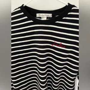 Youth in Revolt Black White Striped Shirt Size M NEW thumbnail 3
