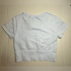Offline By Aerie Crop Top Women's Size Small P Lined Light Blue Stretch Seamless thumbnail 10
