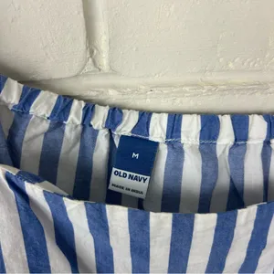 Old Navy Blue White Stripe Tie Strap Tank Top Size M thumbnail 6