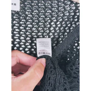 Superdown Whimsigoth Crochet Open Knit Crop Top XS Black Y2K Festival Rave Goth thumbnail 10