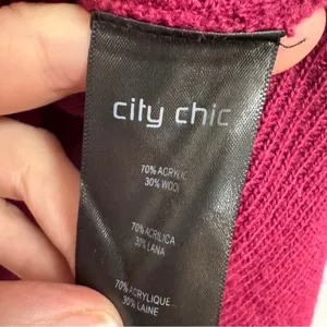 City Chic Burgundy Boat Neck Slouchy Sweater Womens 16 Boho Casual Oversized thumbnail 4