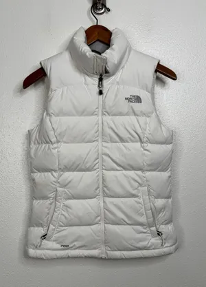 The North Face White Goose Down Puffer‎ Vest Size Xsmall thumbnail 1