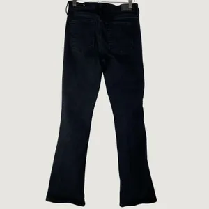 American Eagle‎ Flare Jeans Women Black Front Seam Split Hem High Waisted Sz 4 thumbnail 2