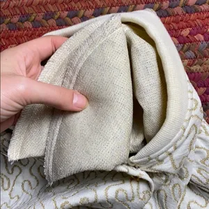 Vintage Gold Glitter Cardigan Button Up Sweater thumbnail 7