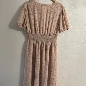 Elegant Cream Polka Dot Dress thumbnail 10