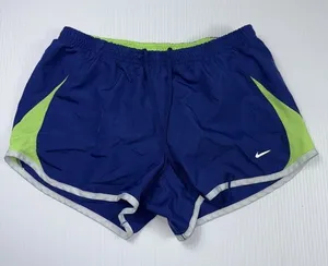 Nike Dri-Fit Running Athletic Women's Blue Green Shorts Size M‎ thumbnail 1