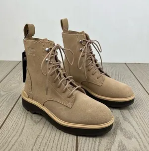 Sorel Women's Hi-Line Lace Boot US7 Canoe / Tawny Buff $185 thumbnail 1