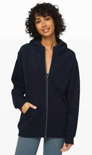 Lululemon All Yours Zip Hoodie True Navy Blue Fleece W3CXBS Size Small thumbnail 1
