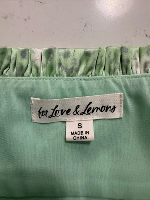 For Love & Lemons Robin Cheetah Midi Dress Green Floral Tie Strap Size S thumbnail 9