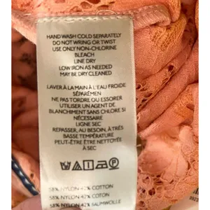 Anthropologie Pilcro The Keira Lace Blouse Coral Sz XXS NEW Boho Colorful Sunny thumbnail 5
