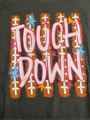 Comfort Colors Pepper Short Sleeve Tee with football Graphic thumbnail 4