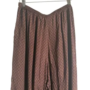 Splendid Lumi Maroon Wide Leg Geometric Print Satin Pants Size XL thumbnail 9