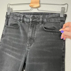 American Eagle black curvy super hi rise jeggings size 4 thumbnail 7