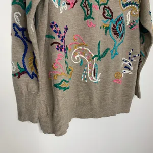 Anthropologie Embroidered Sweater Skirt Set Womens Medium thumbnail 12